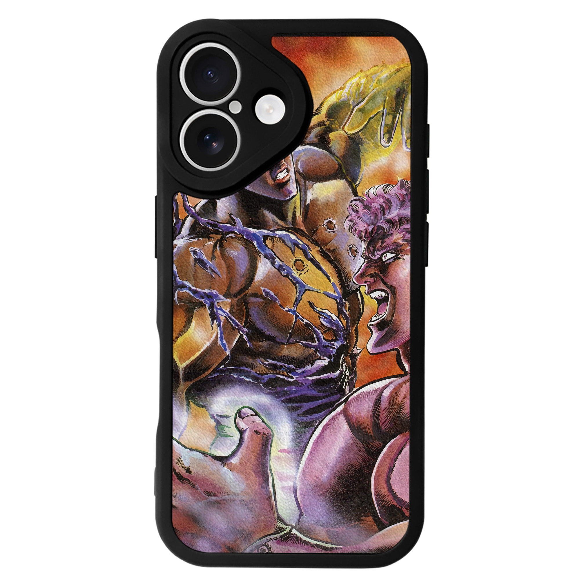 （画像用） 北斗の拳 Fist of the North Star 【iPhone 16シリーズ対応】シリコンスマホケース（レザー調） 材質：シリコン